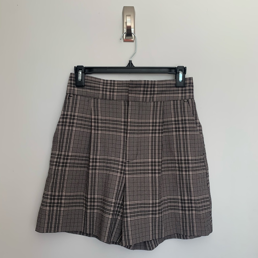 ZARA PLAID trouser SHORTS
